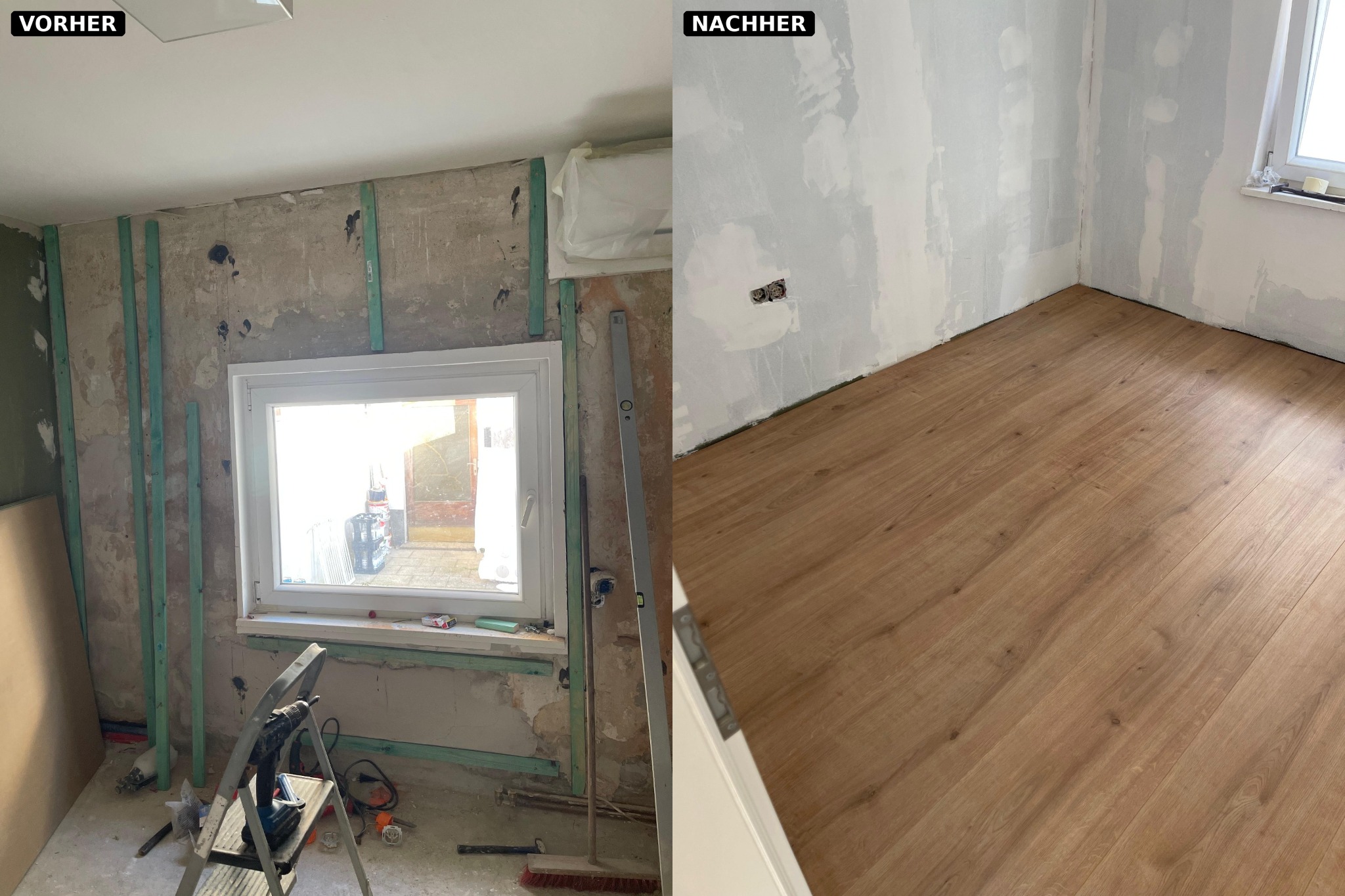 Renovierung und Trockenbau – Vorher-Nachher-Projekt